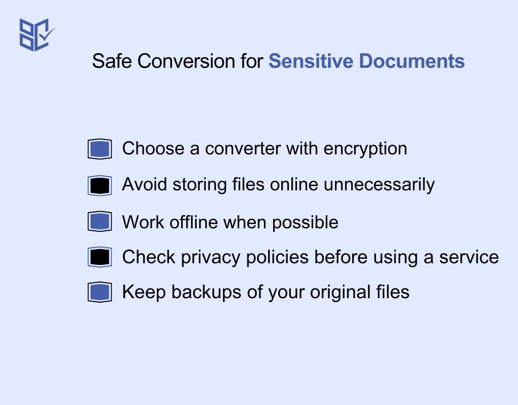 Safe Conversion for Sensitive Documents